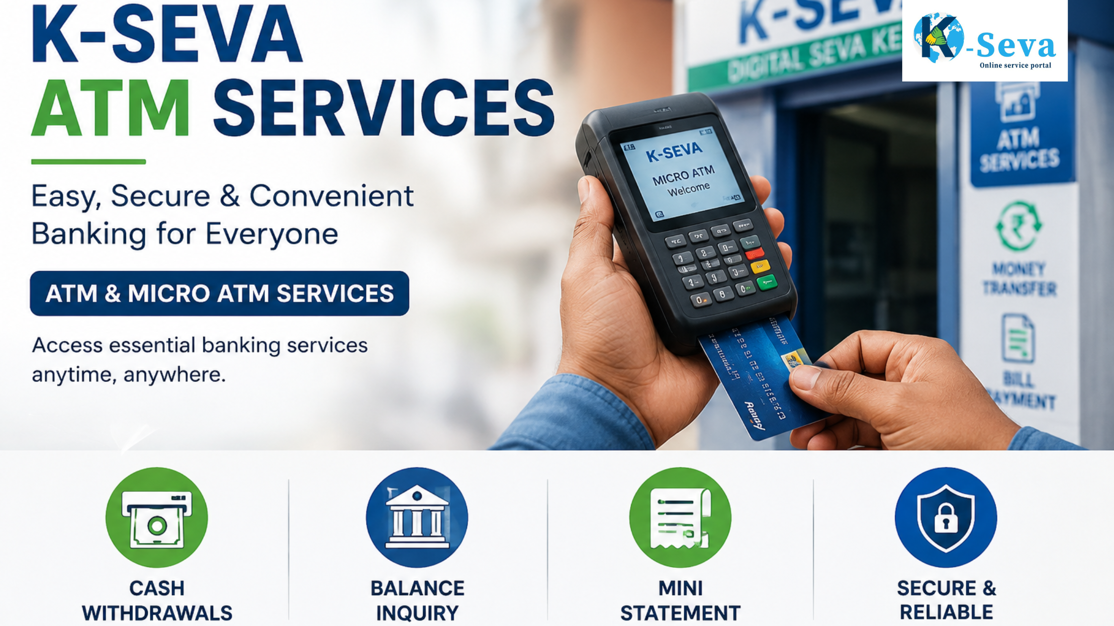 K-Seva ATM Services – Bringing Banking Closer to Every Citizen