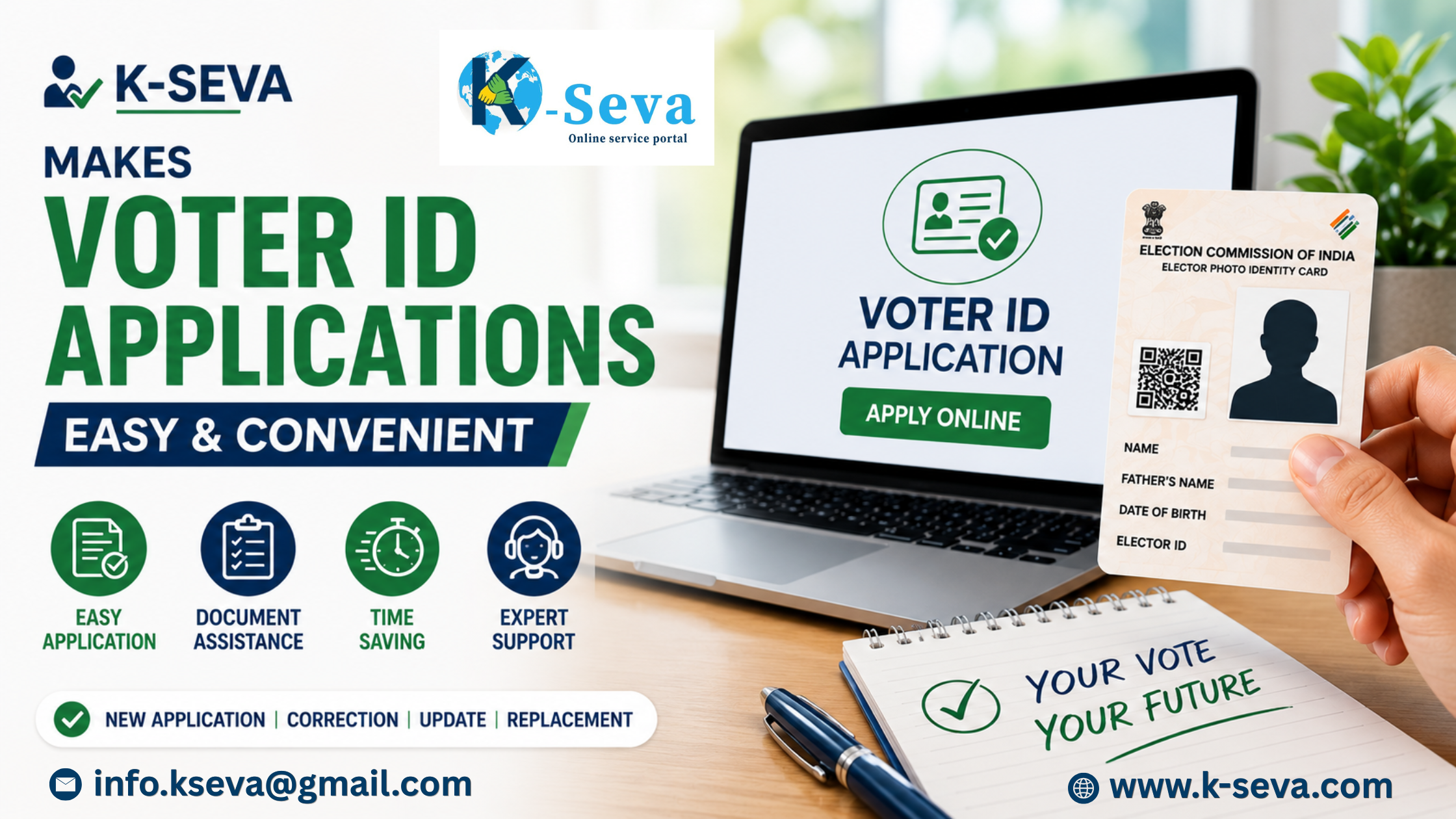 How K-Seva Makes Voter ID Applications Easy and Convenient